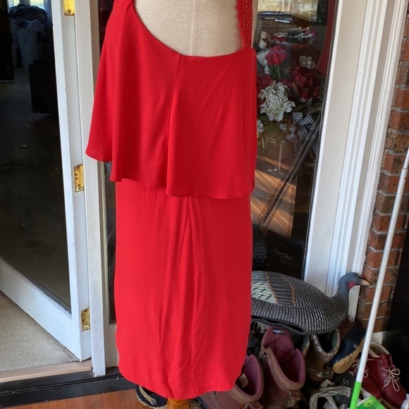 EUC MAEVE FOR ANTHRO MELON COLORED SLEEVELESS DRESS RUFFLE TOP SZ 2P(fits like 6 - Picture 8 of 14